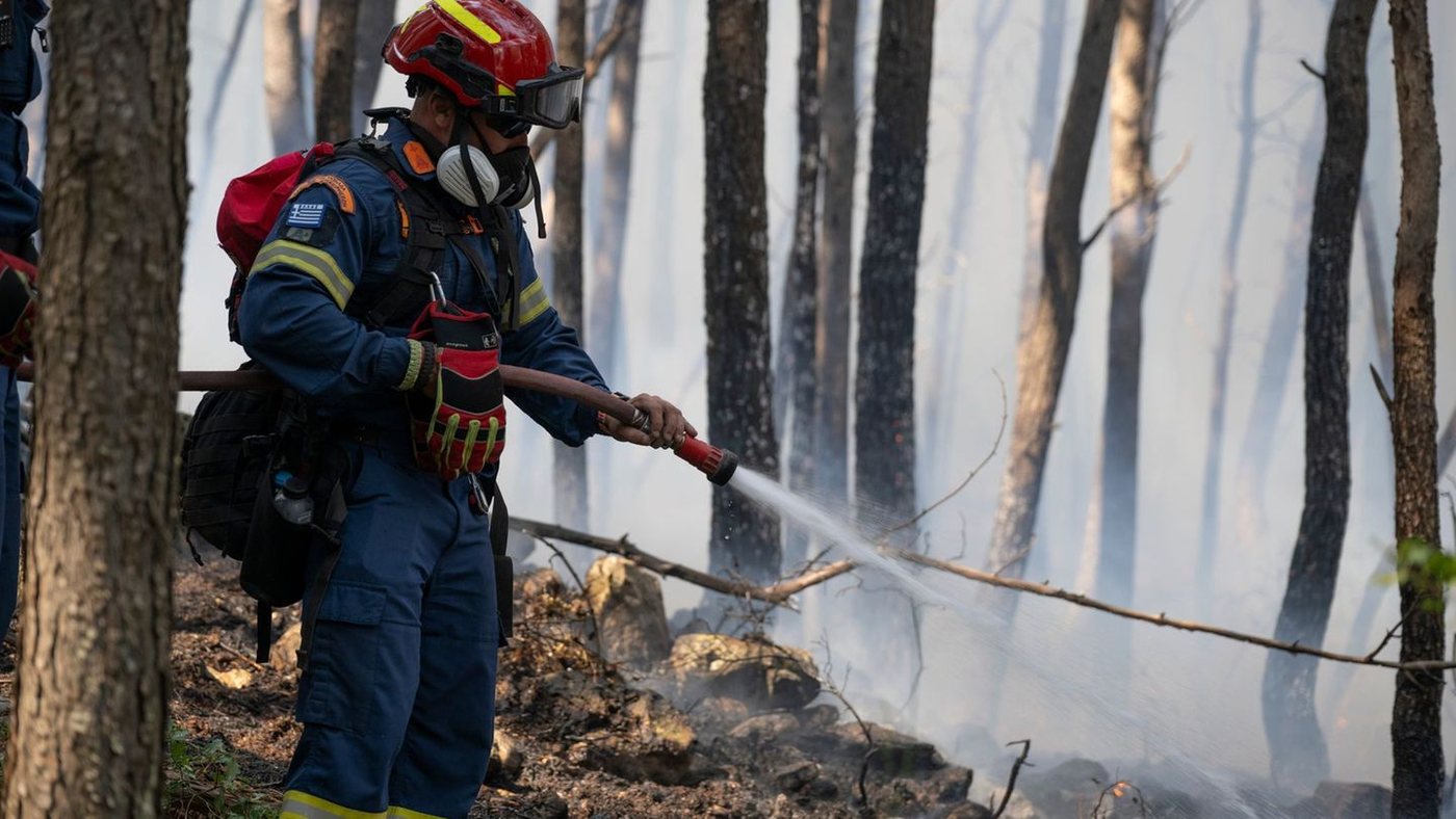 Europäische Feuerwehren bekämpfen Großbrand nahe Athen
